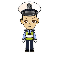 交警手势-卡通动图6 变道信号